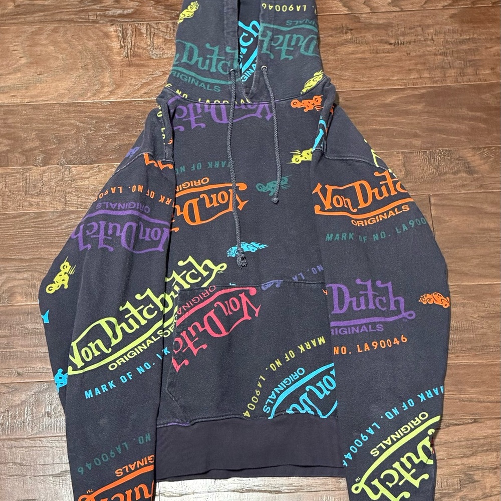 Von Dutch Multicolor Logo Hoodie